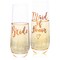 Juvale Rose Gold Stemless Champagne Glasses for Bride and Maid of Honor, 9.8 oz Wedding Flutes Gift Set (2 Pieces)